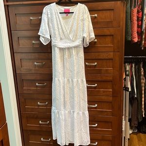 Lilly Pulitzer white lace maxi dress